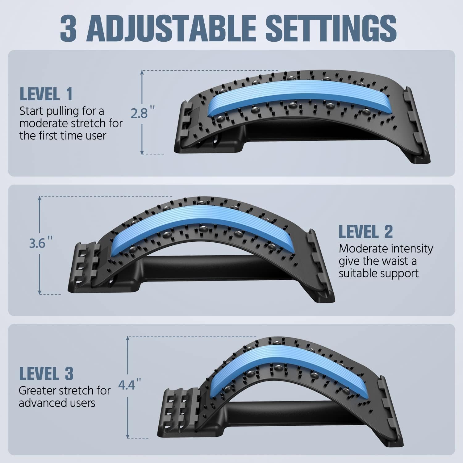 Multi-Level Back Stretching De - огляд і ціна Back Stretcher Lumbar