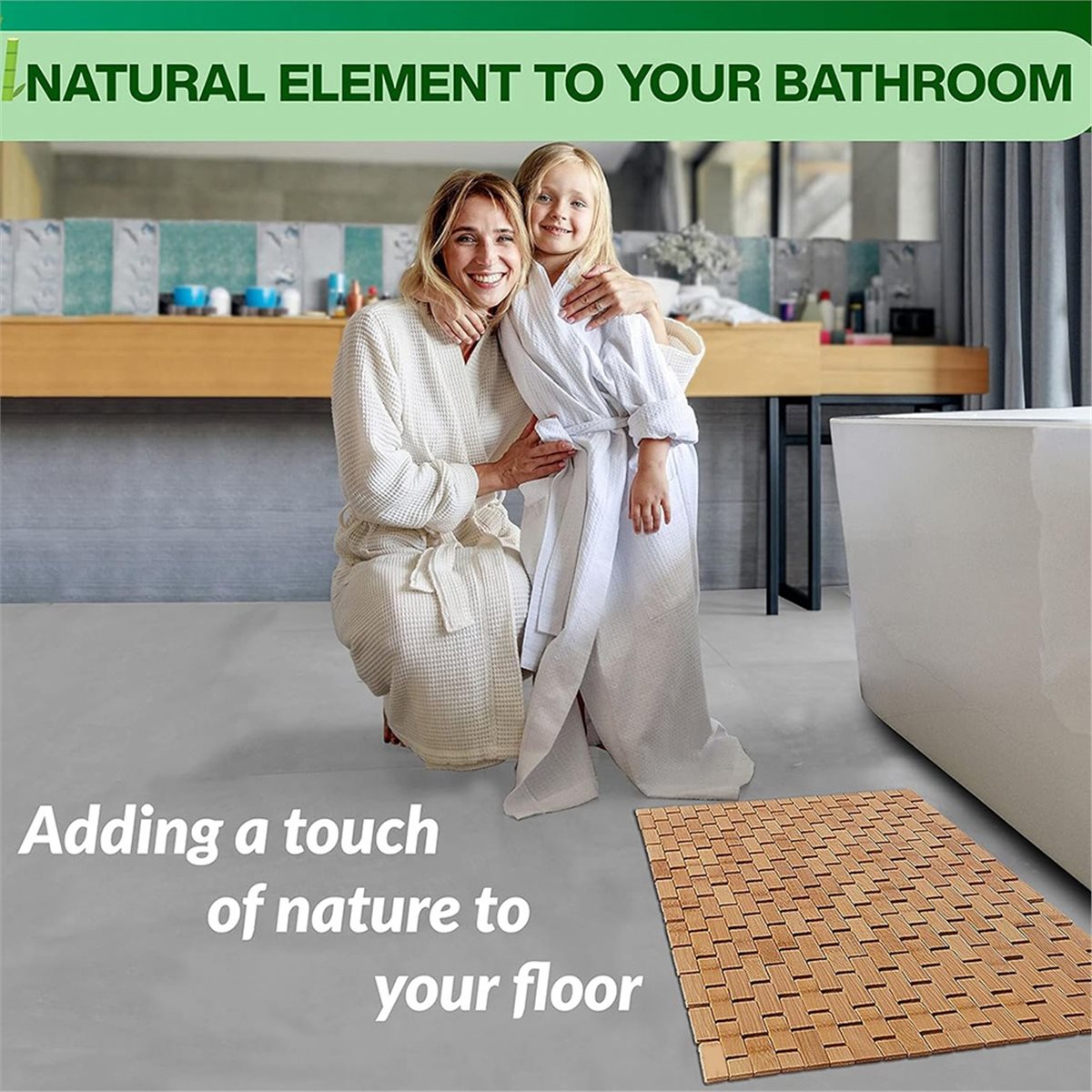 NOCM Bamboo Bath Mat - Foldabl - огляд і ціна Bamboo Bath Mat