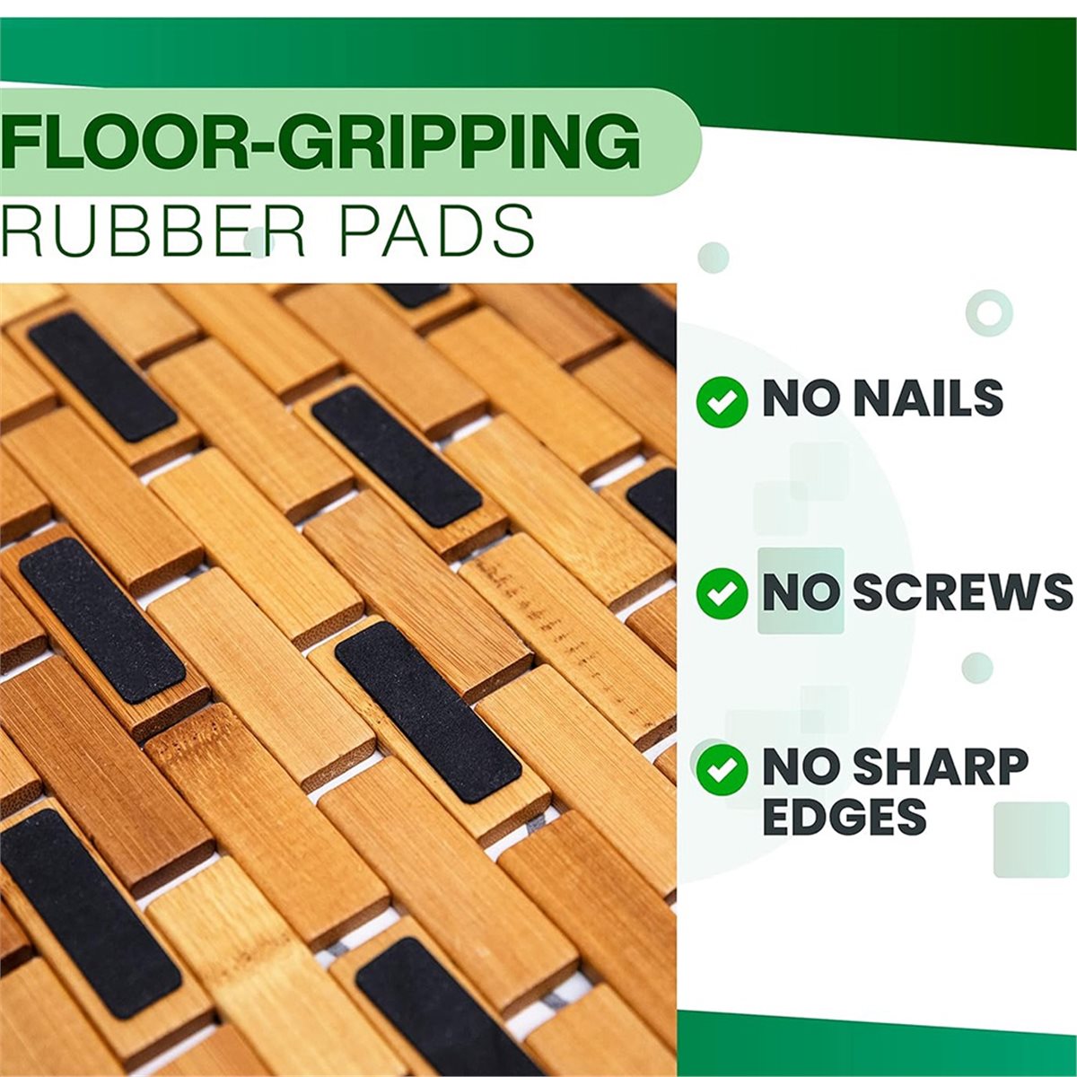 NOCM Bamboo Bath Mat - Foldabl - огляд і ціна Bamboo Bath Mat