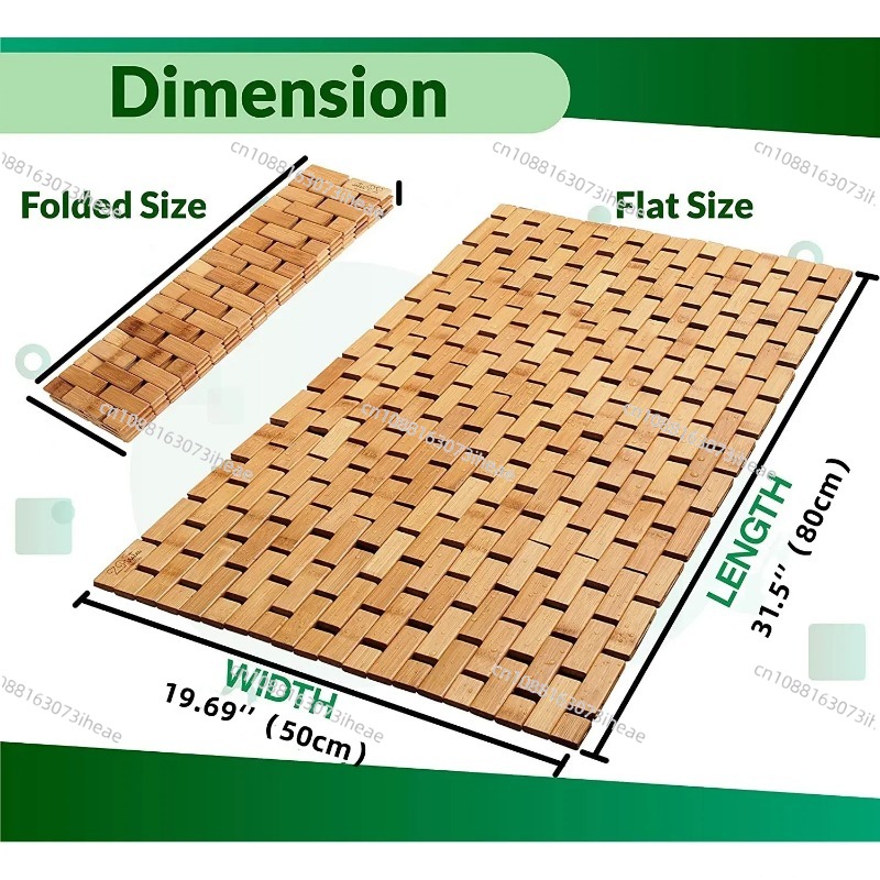 Bamboo Bath Mat for Bathroom F - огляд і ціна Bamboo Bath Mat