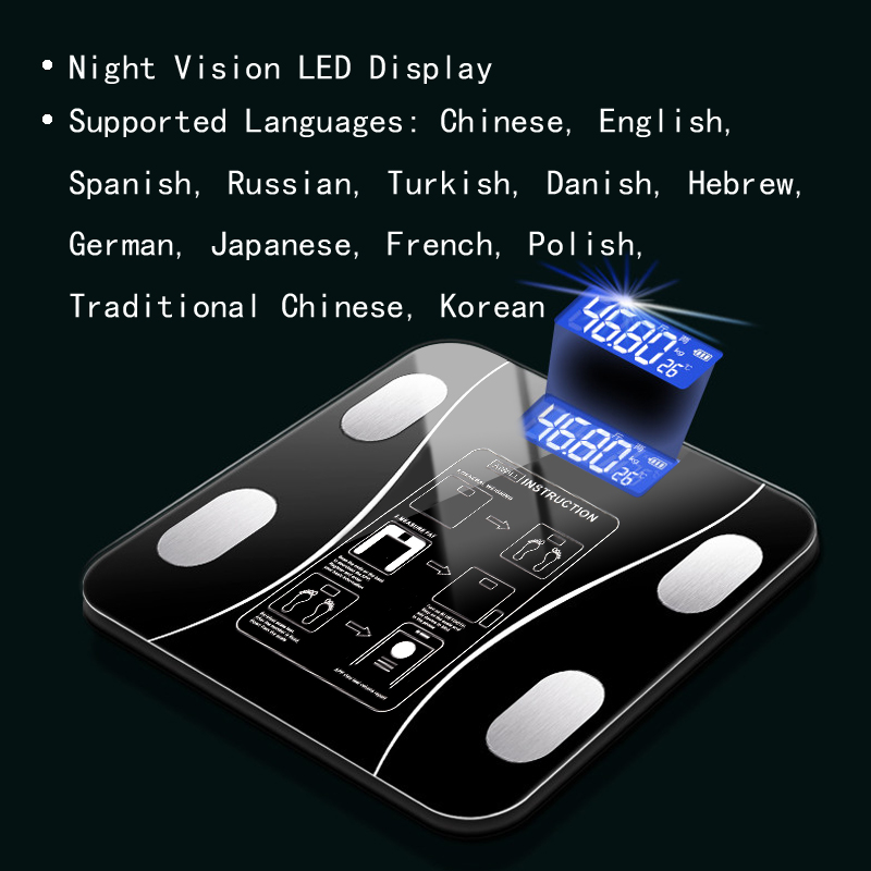 Body Fat Scale Smart Wireless  - огляд і ціна Digital Body Weight Scale