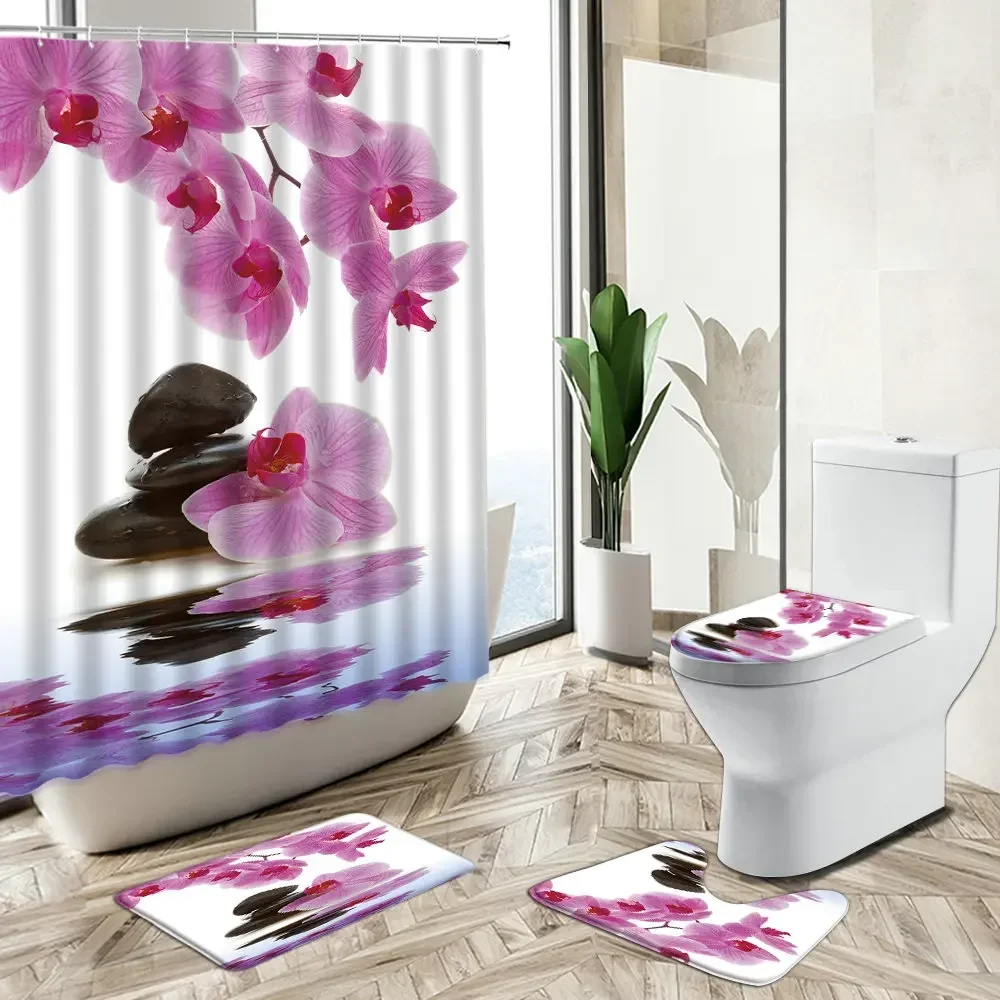 Shower Curtain Orchid Green Ba - огляд і ціна Bamboo Bath Mat