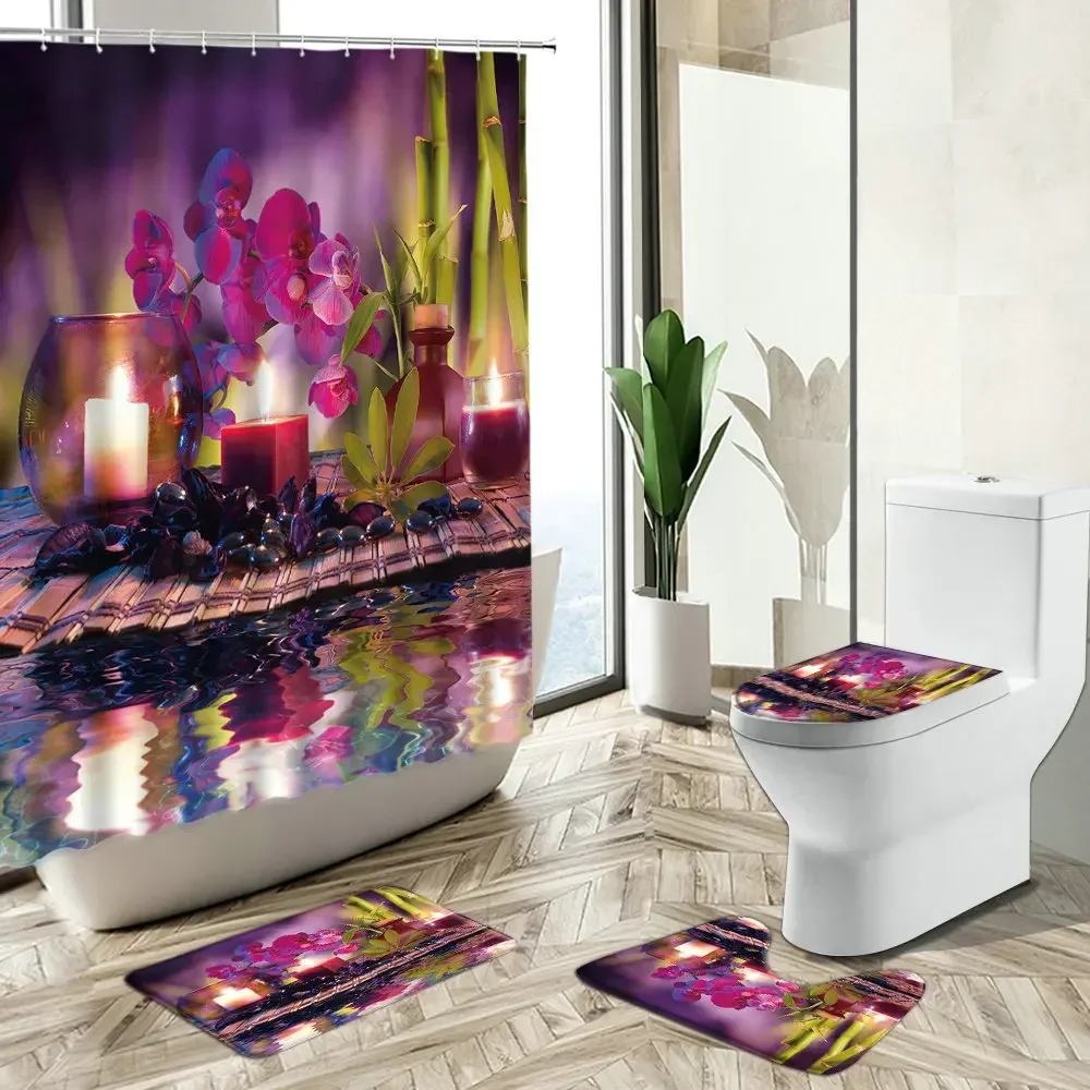 Shower Curtain Orchid Green Ba - огляд і ціна Bamboo Bath Mat